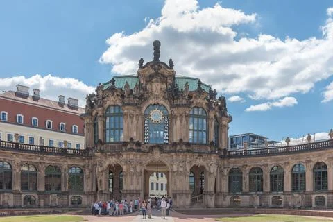 The Zwinger, a palatial complex in the baroque style in Dresden, Germany. Wal Stock Photos