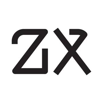 Zx initial letter vector logo icon Stock Illustration