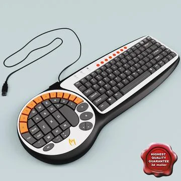 Zykon K2 Gamer Keyboard 3D Model