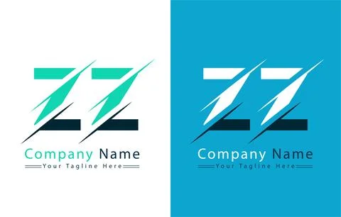 ZZ Letter Logo Vector Design Template Elements 库存插图