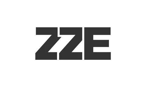 ZZE logo design template with strong and modern bold text. Initial based ve.. Stock Illustration