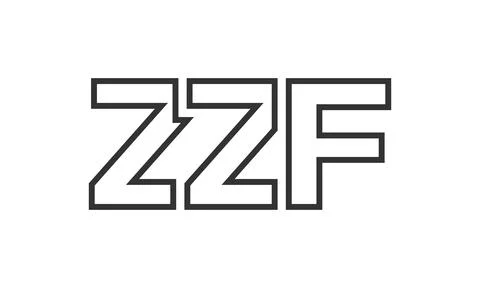 ZZF logo design template with strong and modern bold text. Initial based ve.. Stock Illustration