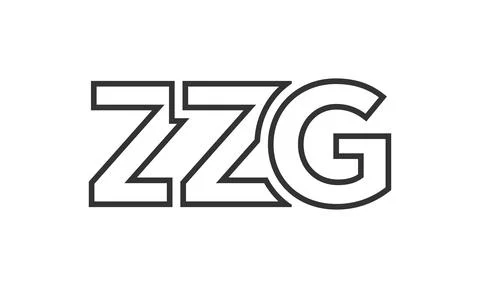 ZZG logo design template with strong and modern bold text. Initial based ve.. Stock Illustration
