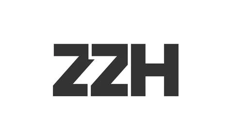 ZZH logo design template with strong and modern bold text. Initial based ve.. Stock Illustration