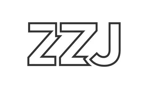 ZZJ logo design template with strong and modern bold text. Initial based ve.. Stock Illustration