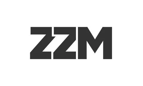 ZZM logo design template with strong and modern bold text. Initial based ve.. 库存插图