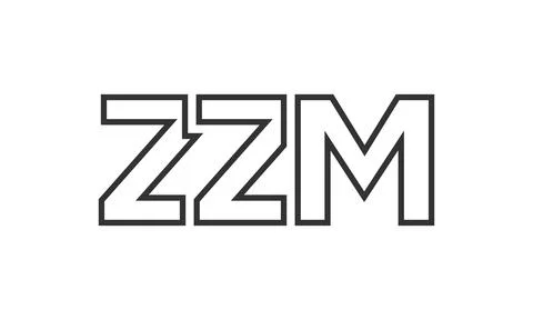 ZZM logo design template with strong and modern bold text. Initial based ve.. 库存插图