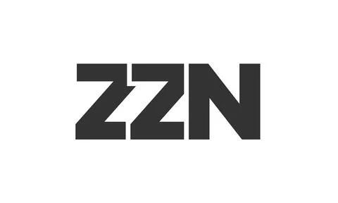 ZZN logo design template with strong and modern bold text. Initial based ve.. Stock Illustration