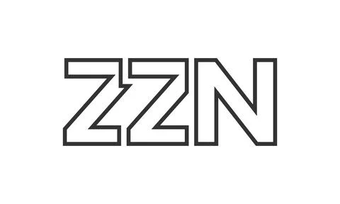 ZZN logo design template with strong and modern bold text. Initial based ve.. Stock Illustration