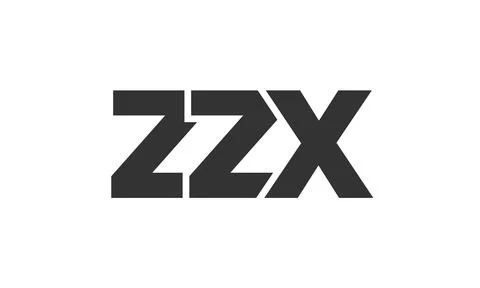 ZZX logo design template with strong and modern bold text. Initial based ve.. Illustrazione stock
