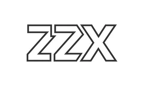 ZZX logo design template with strong and modern bold text. Initial based ve.. Stock Illustration
