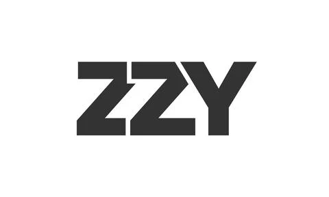 ZZY logo design template with strong and modern bold text. Initial based ve.. Stock Illustration
