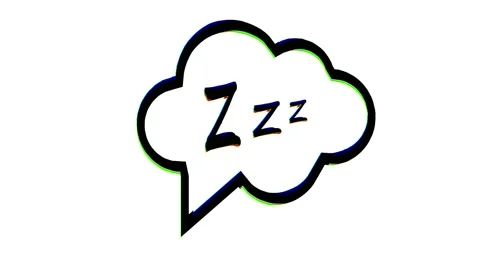 Zzz Cartoon hand drawn comic style. Icon for sleeping mode. Stock Footage 239024481