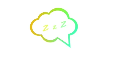 Zzz Cartoon hand drawn comic style. Icon for sleeping mode. Stock Footage 240552354