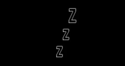Zzz Cartoon hand drawn comic style. Icon for sleeping mode Stock Footage 284911469
