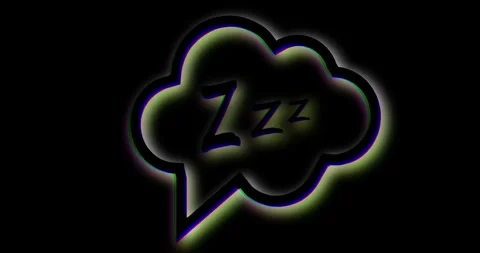 Zzz Cartoon hand drawn comic style. Icon for sleeping mode. Stock Footage 298974203
