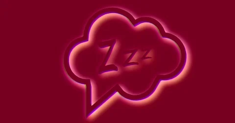 Zzz Cartoon hand drawn comic style. Icon for sleeping mode. Stock Footage 298974483