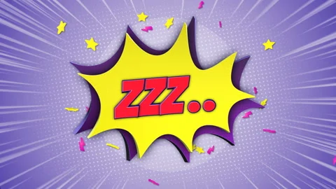 ZZZ Comic Text Animation, with Alpha Matte, Loop Stock Footage 162972858
