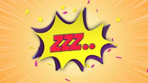 ZZZ Comic Text Animation, with Alpha Matte, Loop Stock Footage 169053771