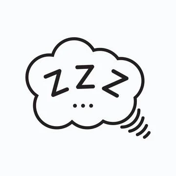 Zzz sleep icon vector illustration isplated on white background. Stock Illustration