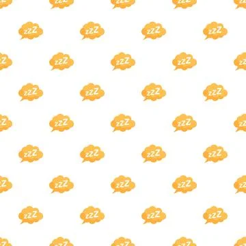 Zzz sleep patterns repeating on white background Stock Illustration