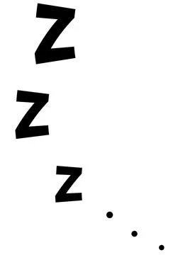 Zzz sleep snore text vector icon isolated on white background. Stock Illustration