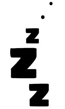 Zzz sleep snore text vector icon isolated on white background. Stock Illustration