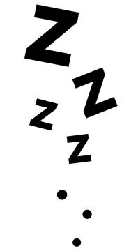Zzz sleep snore text vector icon isolated on white background. Stock Illustration