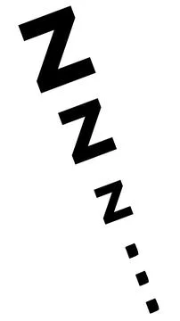 Zzz sleep snore text vector icon isolated on white background. Stock Illustration