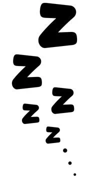 Zzz sleep snore text vector icon isolated on white background. Stock Illustration