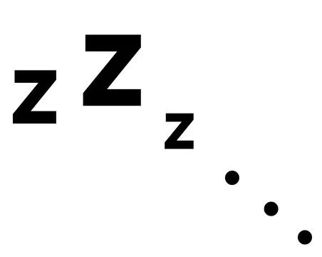 Zzz sleep snore text vector icon isolated on white background. Stock Illustration