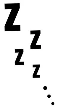 Zzz sleep snore text vector icon isolated on white background. Stock Illustration