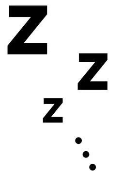 Zzz sleep snore text vector icon isolated on white background. Stock Illustration