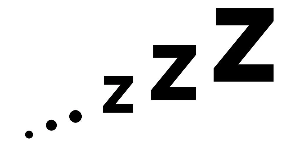 Zzz sleep snore text vector icon for comics Illustrazione stock