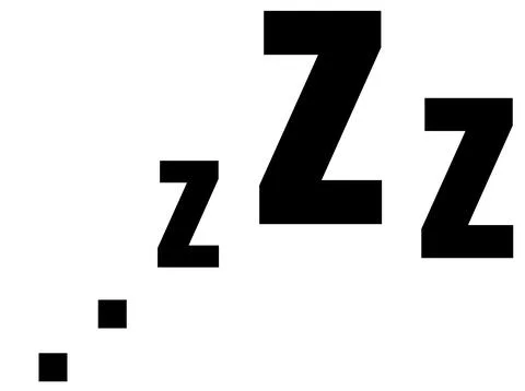 Zzz sleep snore text vector icon isolated on white background. 스톡 일러스트