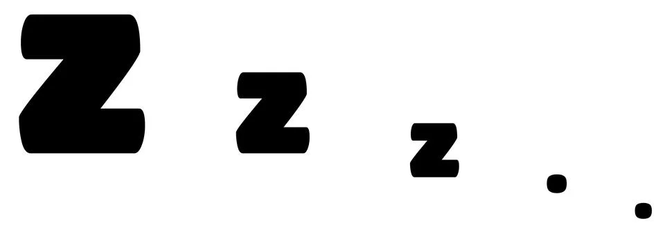 Zzz sleep snore text vector icon isolated on white background. Stock Illustration