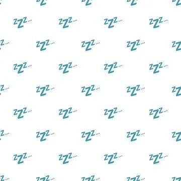 Zzz sleep sound repeating pattern background Stock Illustration