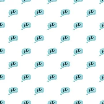 Zzz sleep sound speech bubble seamless pattern Stock Illustration
