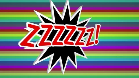 ZZZZZZ comic pop art text against colorful background.. Stock Footage 120175183